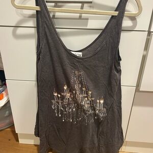 Wildfox Charcoal Chandelier Tank Top